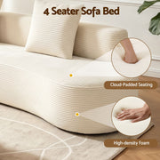 Artiss 228cm Modular Sofa Bed Sectional Boneless Couches for Living Room No Assembly Required SBED-K-CDY-3S-WH