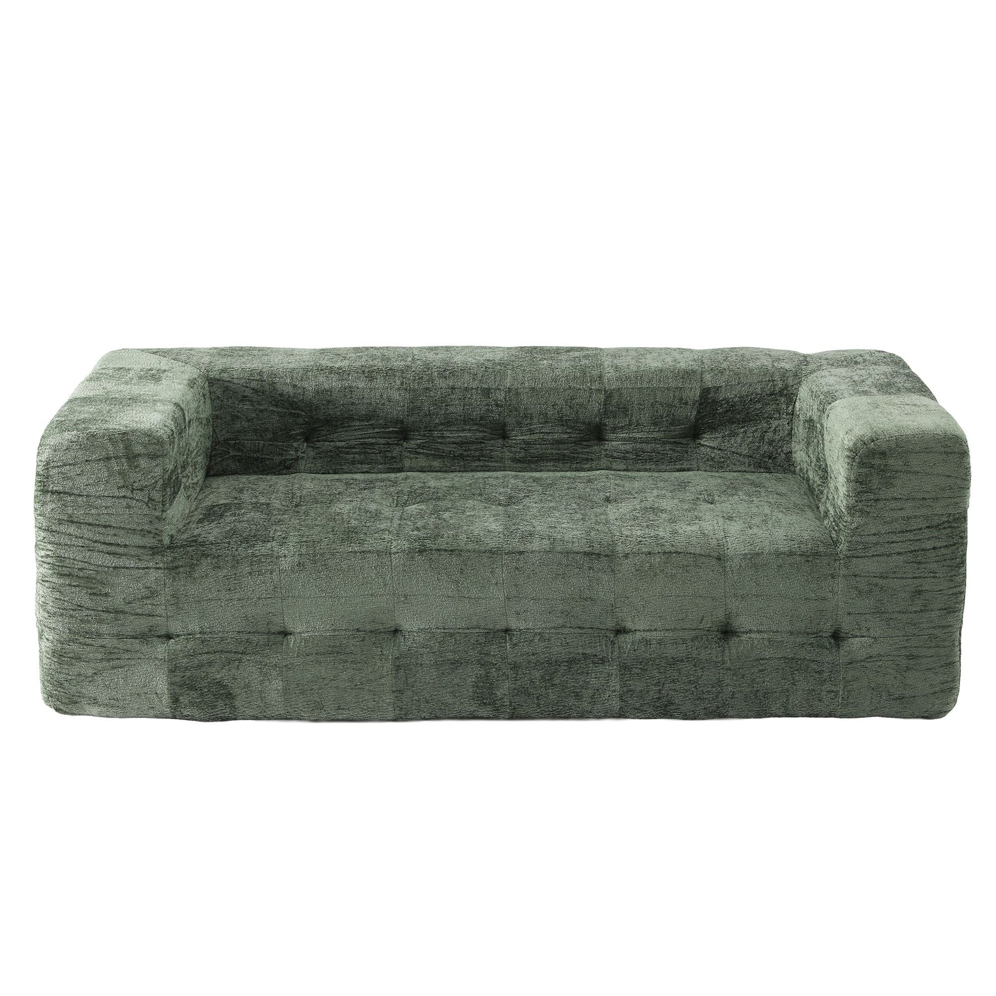 Artiss Comfort Boneless Sofa for Living Room Green Luxury Chenille SBED-K-CNIE-2S-GN