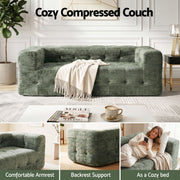 Artiss Comfort Boneless Sofa for Living Room Green Luxury Chenille SBED-K-CNIE-2S-GN