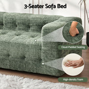 Artiss Comfort Boneless Sofa for Living Room Green Luxury Chenille SBED-K-CNIE-2S-GN