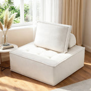 Artiss Floor Sofa Lounge Chair with Pillow SBED-K-FLD01-1S-WH