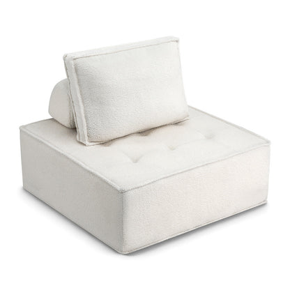 Artiss Floor Sofa Lounge Chair with Pillow SBED-K-FLD01-1S-WH