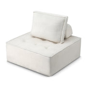 Artiss Floor Sofa Lounge Chair with Pillow SBED-K-FLD01-1S-WH