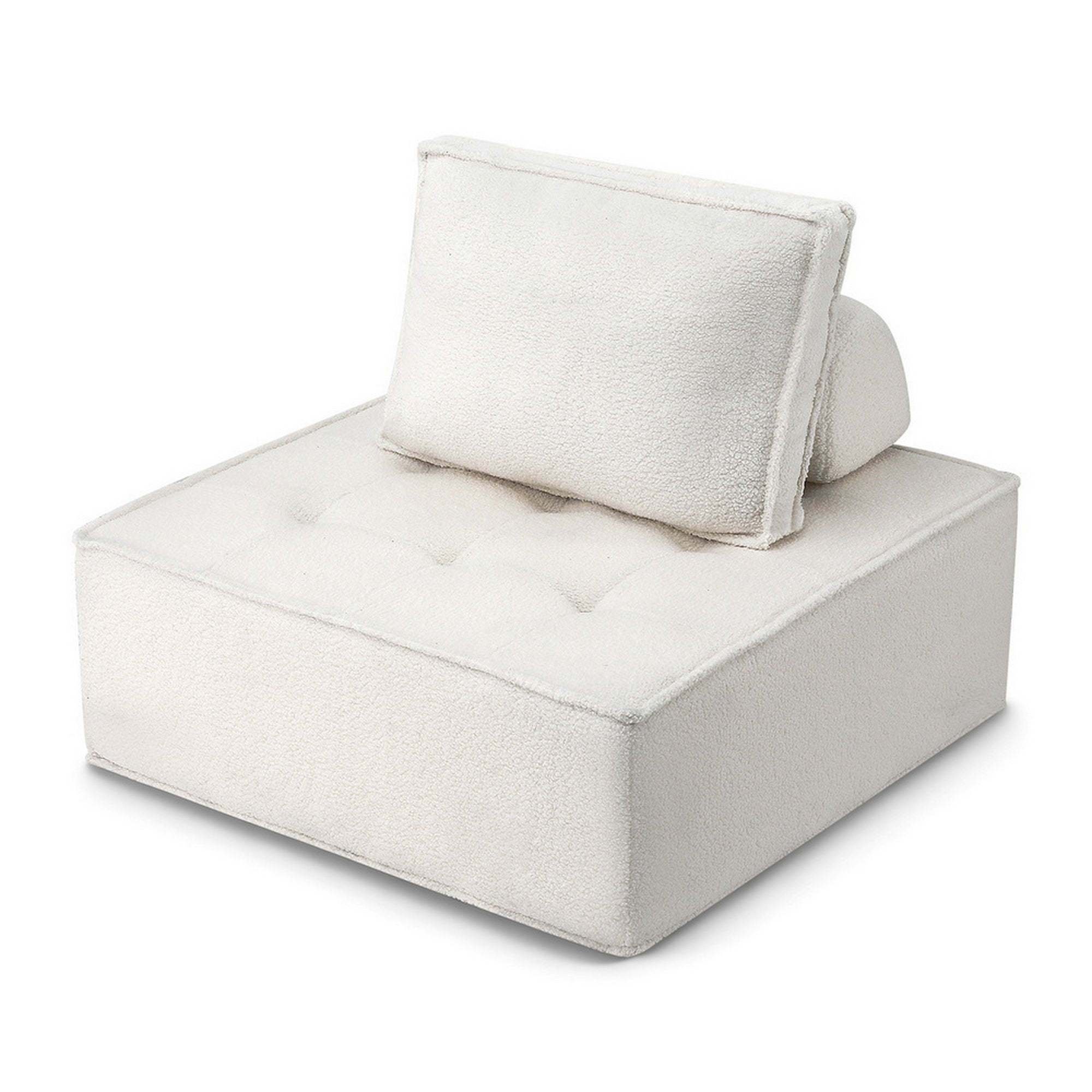 Artiss Floor Sofa Lounge Chair with Pillow SBED-K-FLD01-1S-WH