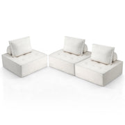 Artiss 3 Floor Sofa Lounge Chair with Pillow SBED-K-FLD01-3S-WH
