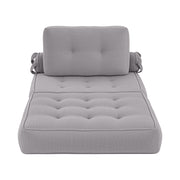 Artiss 1 Seater Corduroy Convertible Sofa Bed Pull Out Boneless Couch Grey SBED-M-FLD05-1S-GY