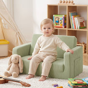 Artiss 2-in-1 Sofa Foam Couch with Side Pocket Light Green