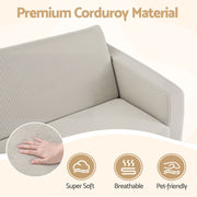 Artiss 2-in-1 Sofa Foam Couch with Side Pocket Light Grey