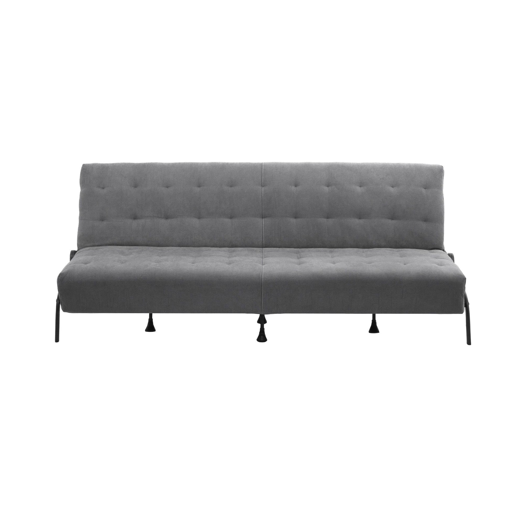 Artiss Sofa Bed, 1.9m 3-Seater Soft Innerspring Adjustable Couch Futon Chair for Apartment Dorm Living Room SBED-SPR-VEL8173-GY