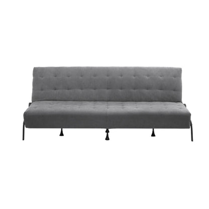 Artiss Sofa Bed, 1.9m 3-Seater Soft Innerspring Adjustable Couch Futon Chair for Apartment Dorm Living Room SBED-SPR-VEL8173-GY
