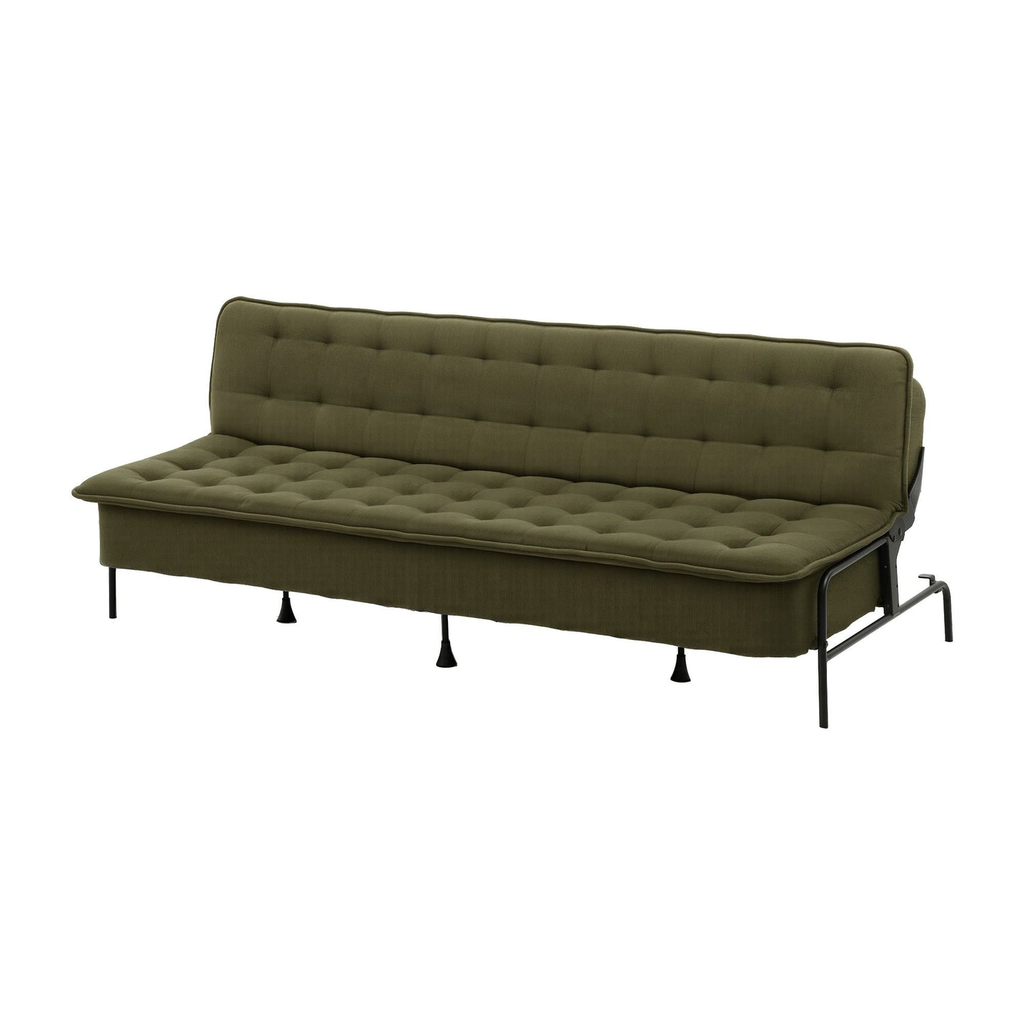 Artiss Sofa Bed, 1.9m 3-Seater Soft Innerspring Adjustable Couch Futon Chair for Apartment Dorm Living Room SBED-SPR-VEL8193-GN