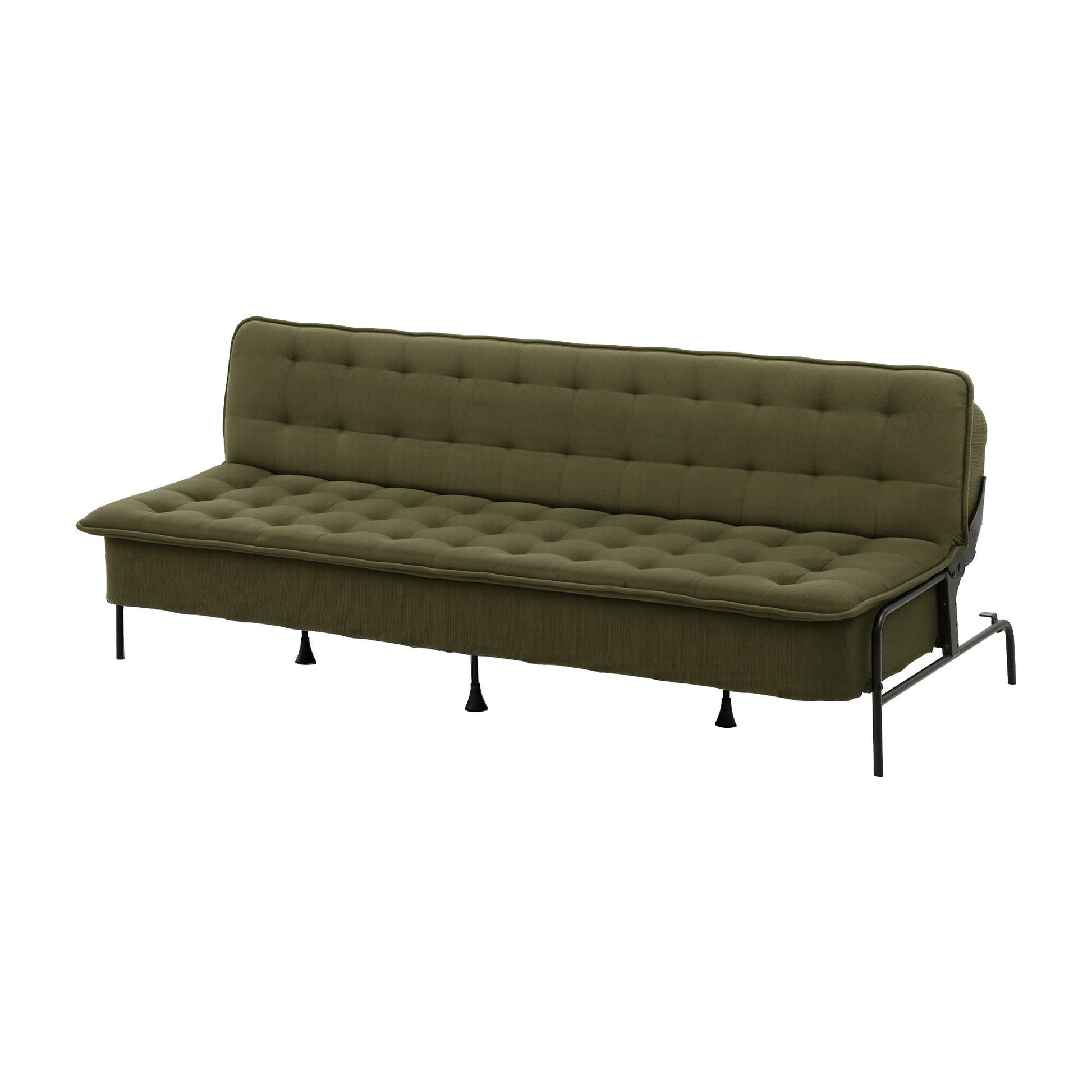 Artiss Sofa Bed, 1.9m 3-Seater Soft Innerspring Adjustable Couch Futon Chair for Apartment Dorm Living Room SBED-SPR-VEL8193-GN