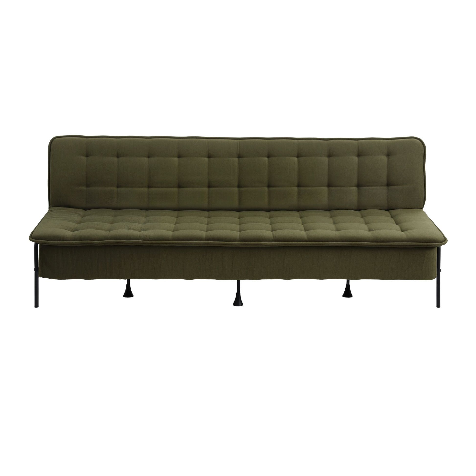 Artiss Sofa Bed, 1.9m 3-Seater Soft Innerspring Adjustable Couch Futon Chair for Apartment Dorm Living Room SBED-SPR-VEL8193-GN