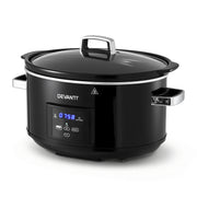 Devanti 8L Slow Cooker Electric Multi Cooker with 3 Heat Settings and Keep Warm Function SC-DP-8QT-BK
