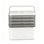Artiss 5 Tier Portable Storage Box Detachable with Handles Plastic Clear SC-PLS-5T-WH