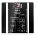 Everfit Body Fat Bathroom Scale Weighing Water Body Fat Gym 180KG SCALE-BFAT-BK