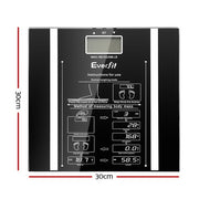 Everfit Body Fat Bathroom Scale Weighing Water Body Fat Gym 180KG SCALE-BFAT-BK