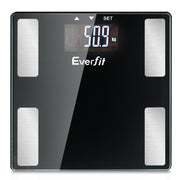 Everfit Body Fat Bathroom Scale Weighing BMI Monitor Gym 180KG SCALE-BFAT-MULTI-BK