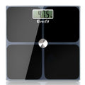 Everfit Electronic Digital Bathroom Scale Weighing Tracker Gym 180KG SCALE-BFAT-S-BK