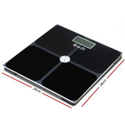 Everfit Electronic Digital Bathroom Scale Weighing Tracker Gym 180KG SCALE-BFAT-S-BK