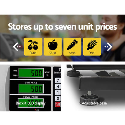 Emajin Platform Scales Digital 150KG Electronic Scale Counting LCD SCALE-TCS-B-150KG