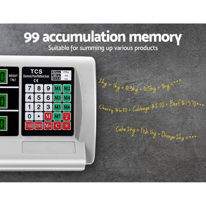 Emajin Platform Scales Digital 150KG Electronic Scale Counting LCD SCALE-TCS-B-150KG