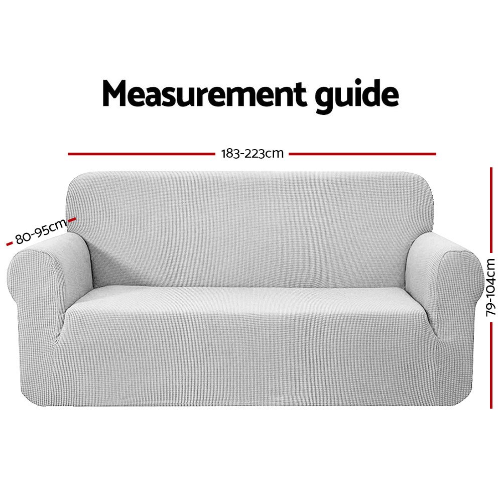 Artiss Sofa Cover Couch Covers 3 Seater High Stretch Grey SCOVER-MERBAU-3-GY