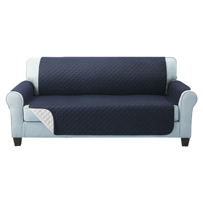 Artiss Sofa Cover Couch Covers 3 Seater Quilted Dark Grey SCOVER-PAD-3-DG