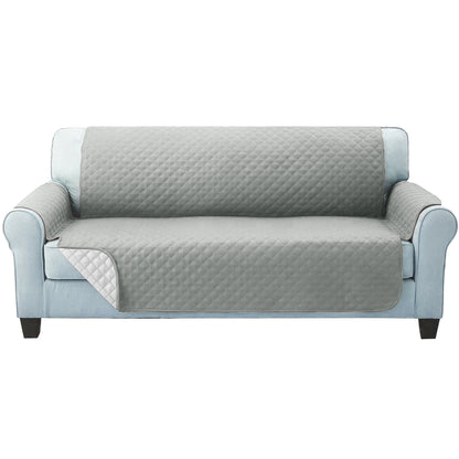 Artiss Sofa Cover Couch Covers 3 Seater Quilted Grey SCOVER-PAD-3-GY