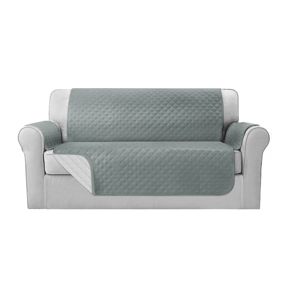 Artiss Sofa Cover Couch Covers 3 Seater 100% Water Resistant Grey SCOVER-PAD-WP-3-GY