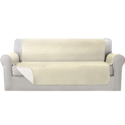 Artiss Sofa Cover Couch Covers 4 Seater 100% Water Resistant Beige SCOVER-PAD-WP-4-BG