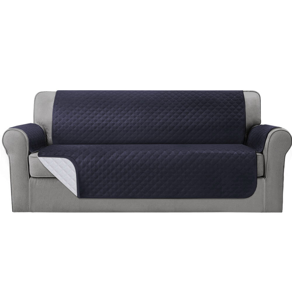 Artiss Sofa Cover Couch Covers 4 Seater 100% Water Resistant Dark Grey SCOVER-PAD-WP-4-DG