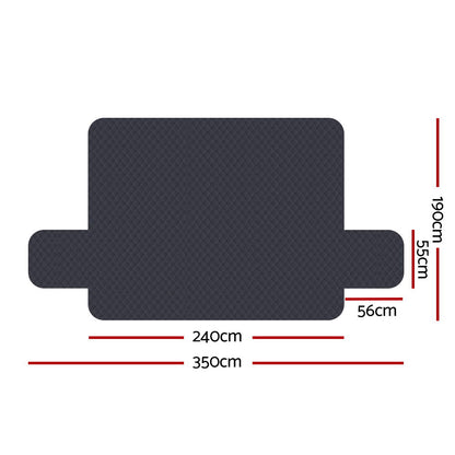 Artiss Sofa Cover Couch Covers 4 Seater 100% Water Resistant Dark Grey SCOVER-PAD-WP-4-DG