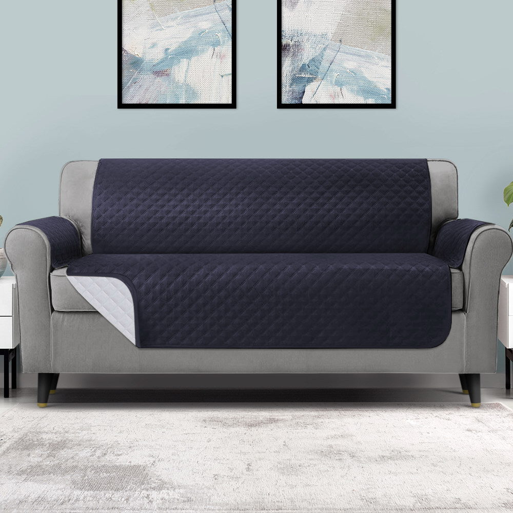 Artiss Sofa Cover Couch Covers 4 Seater 100% Water Resistant Dark Grey SCOVER-PAD-WP-4-DG
