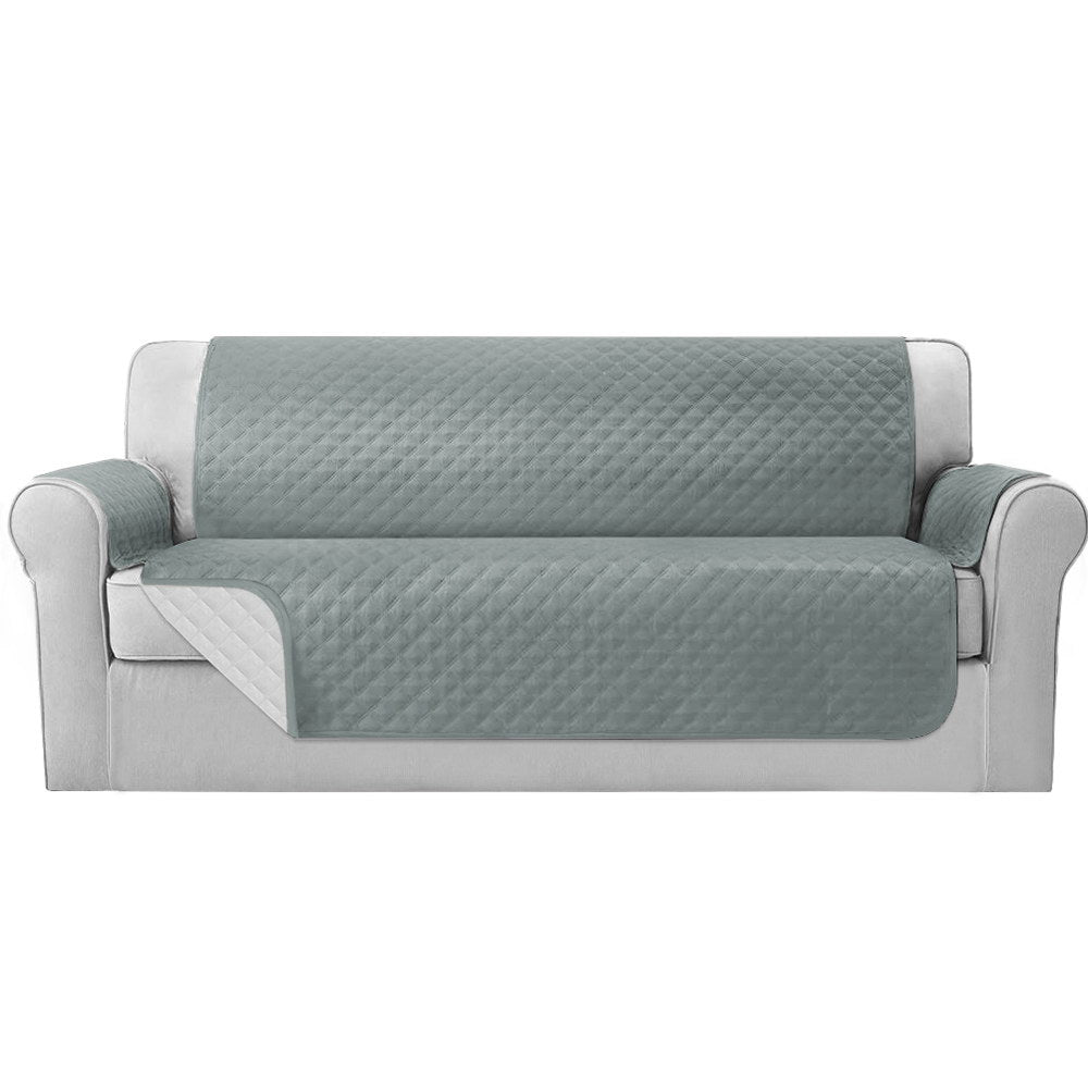 Artiss Sofa Cover Couch Covers 4 Seater 100% Water Resistant Grey SCOVER-PAD-WP-4-GY