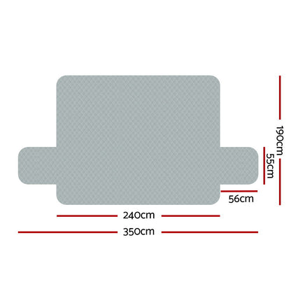 Artiss Sofa Cover Couch Covers 4 Seater 100% Water Resistant Grey SCOVER-PAD-WP-4-GY