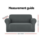 Artiss Sofa Cover Couch Covers 2 Seater Stretch Grey SCOVER-ST-2-GY