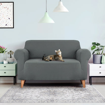 Artiss Sofa Cover Couch Covers 2 Seater Stretch Grey SCOVER-ST-2-GY
