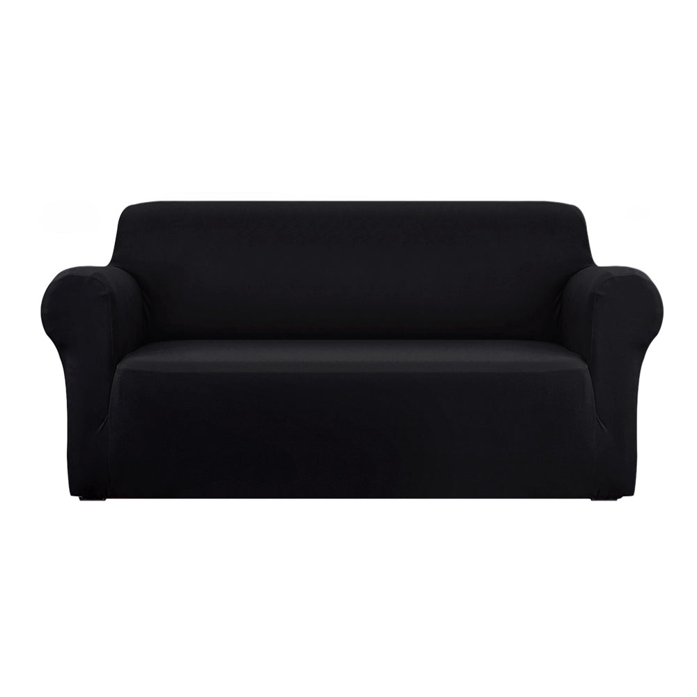 Artiss Sofa Cover Couch Covers 3 Seater Stretch Black SCOVER-ST-3-BK