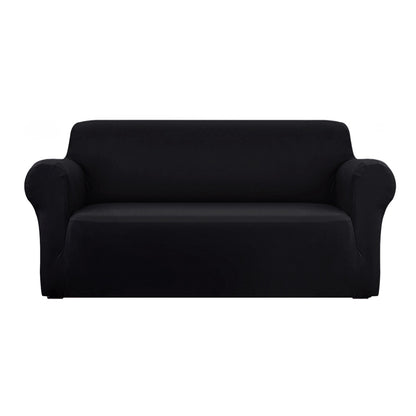 Artiss Sofa Cover Couch Covers 3 Seater Stretch Black SCOVER-ST-3-BK