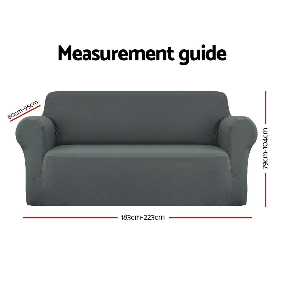 Artiss Sofa Cover Couch Covers 3 Seater Stretch Grey SCOVER-ST-3-GY