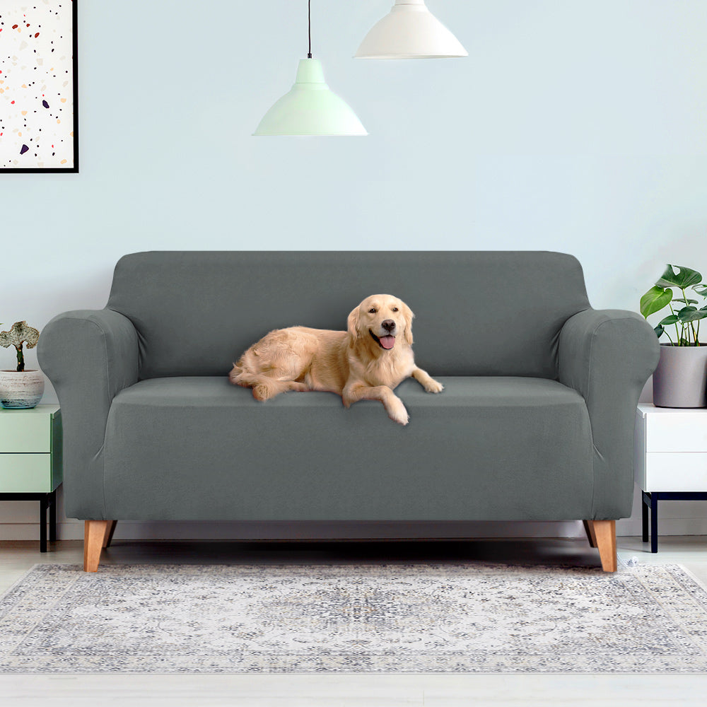 Artiss Sofa Cover Couch Covers 3 Seater Stretch Grey SCOVER-ST-3-GY