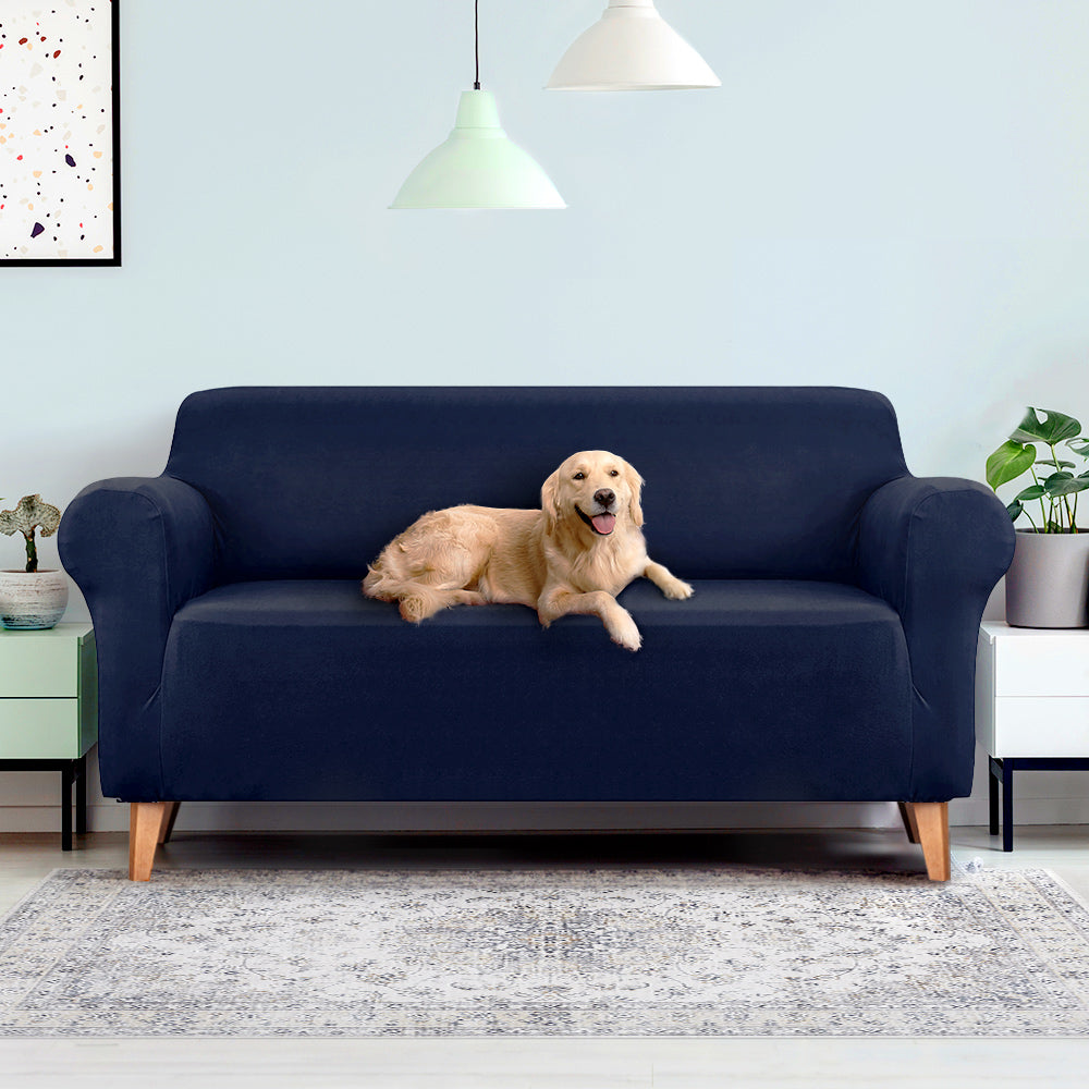 Artiss Sofa Cover Couch Covers 3 Seater Stretch Navy SCOVER-ST-3-NY