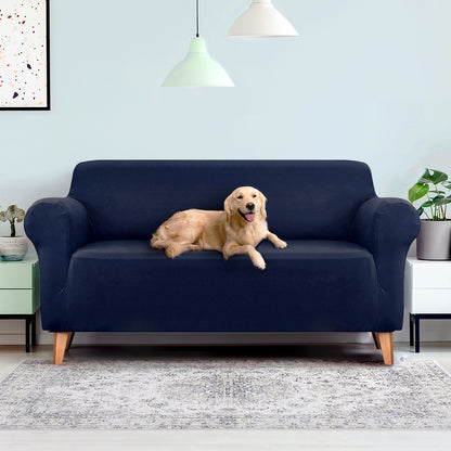 Artiss Sofa Cover Couch Covers 3 Seater Stretch Navy SCOVER-ST-3-NY