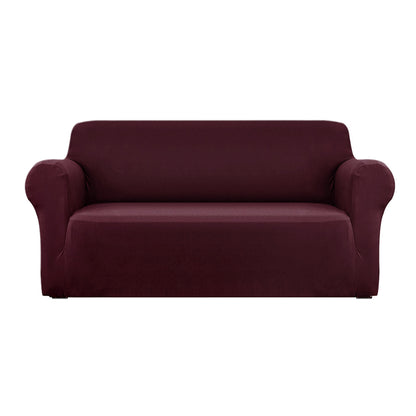 Artiss Sofa Cover Couch Covers 3 Seater Stretch Burgundy SCOVER-ST-3-WR