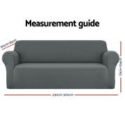 Artiss Sofa Cover Couch Covers 4 Seater Stretch Grey SCOVER-ST-4-GY