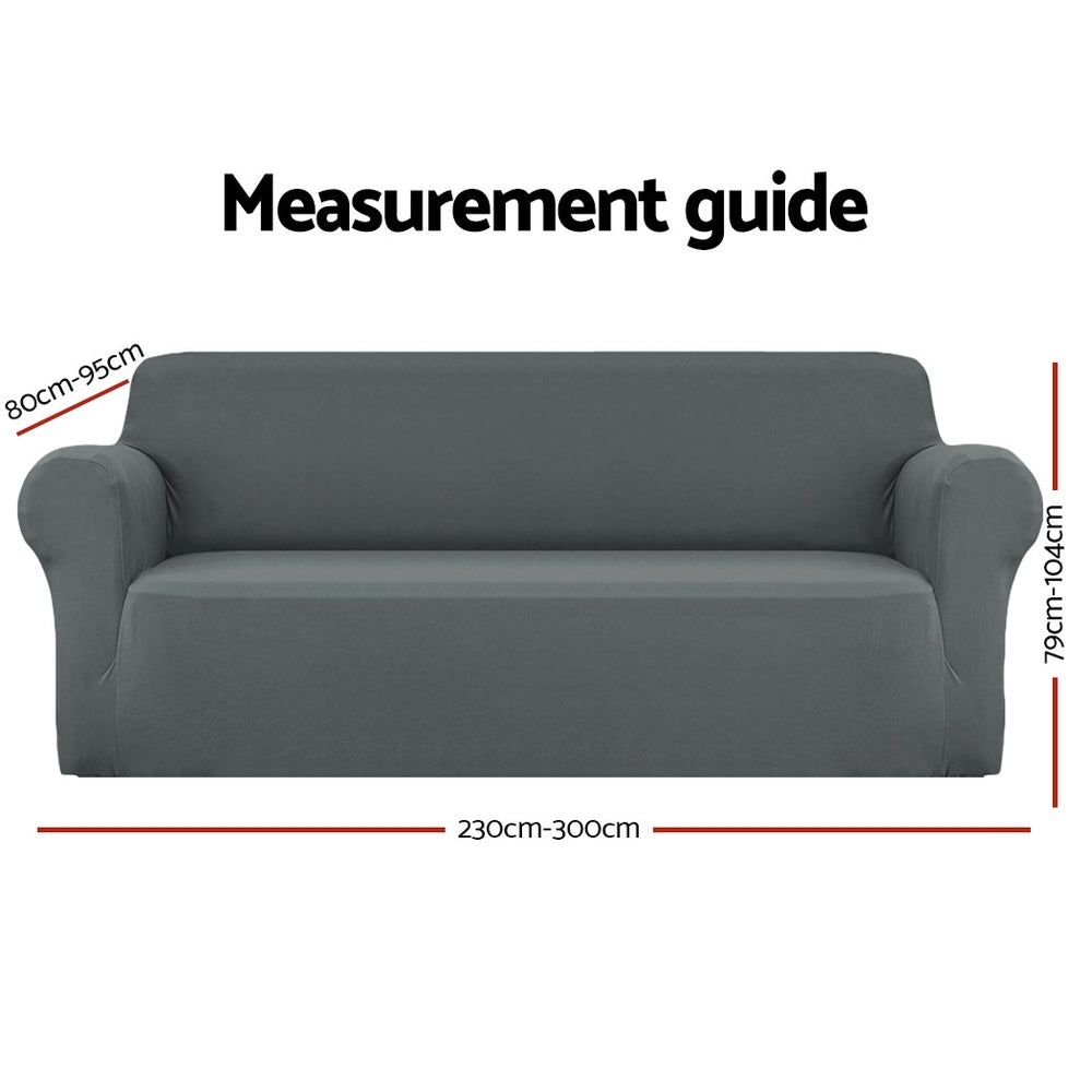 Artiss Sofa Cover Couch Covers 4 Seater Stretch Grey SCOVER-ST-4-GY