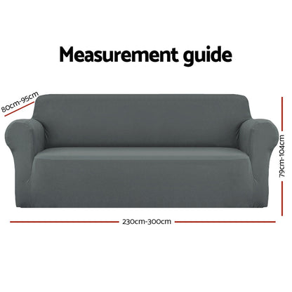 Artiss Sofa Cover Couch Covers 4 Seater Stretch Grey SCOVER-ST-4-GY