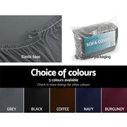 Artiss Sofa Cover Couch Covers 4 Seater Stretch Grey SCOVER-ST-4-GY
