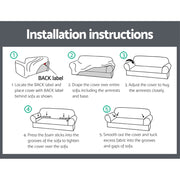 Artiss Sofa Cover Couch Covers 4 Seater Stretch Grey SCOVER-ST-4-GY